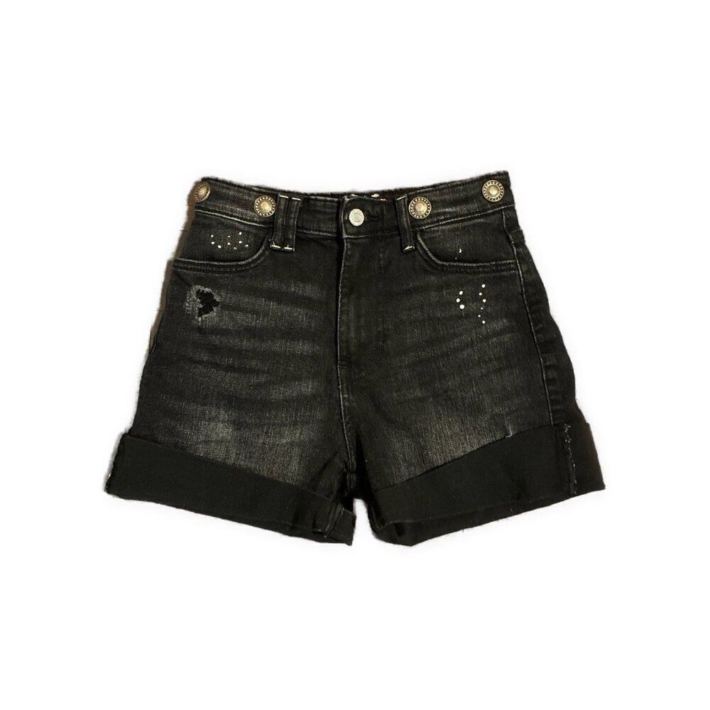 Guess Women’s Black High Rise Waist Shorts 25